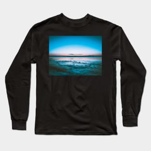 Dawn at an Icy Beach in Tracadie, New Brunswick Canada v2 Long Sleeve T-Shirt